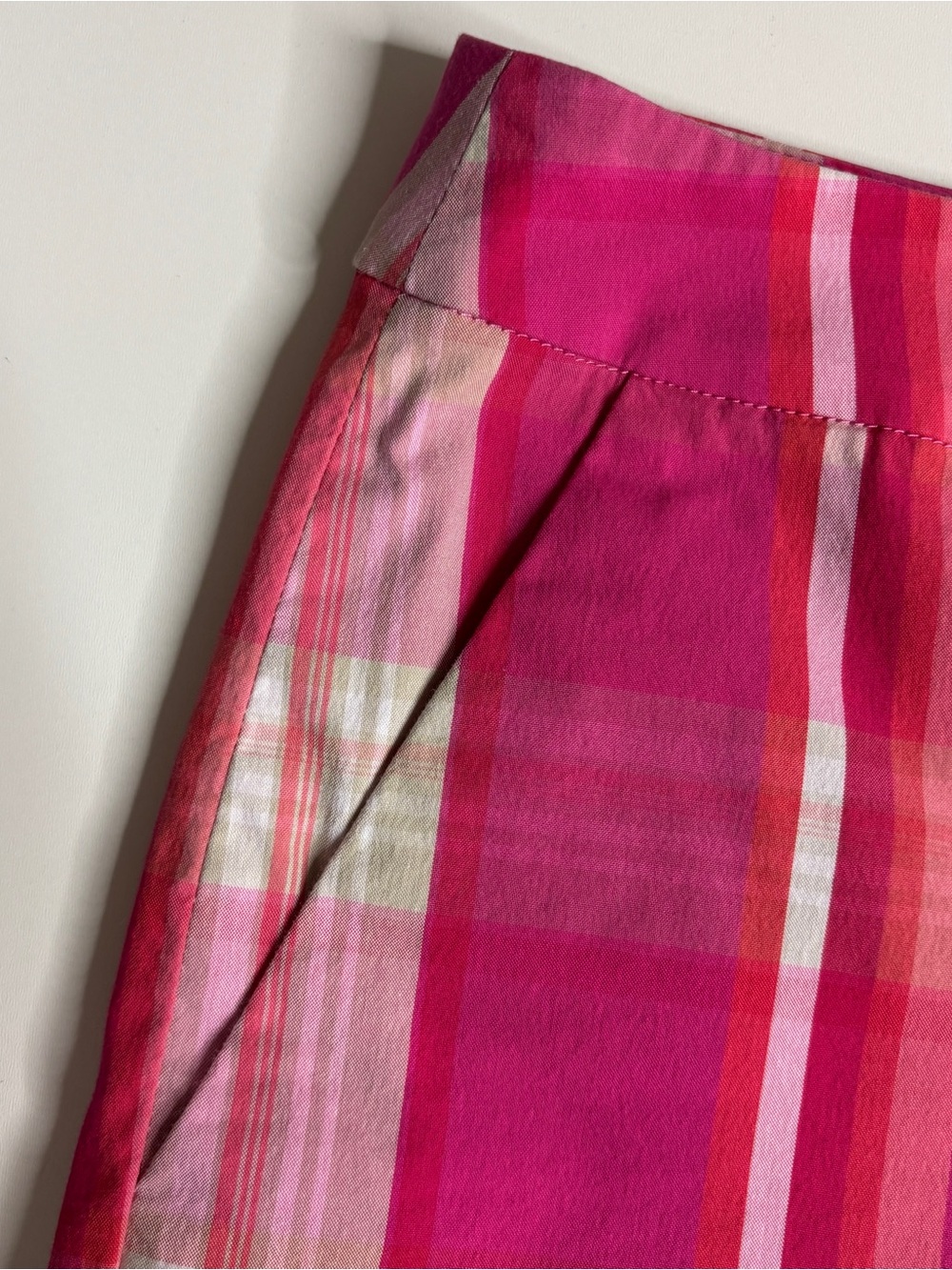 Jones New York Pink Plaid Bermuda Shorts Size 6 Preppy Summer Golf - Picture 4 of 12